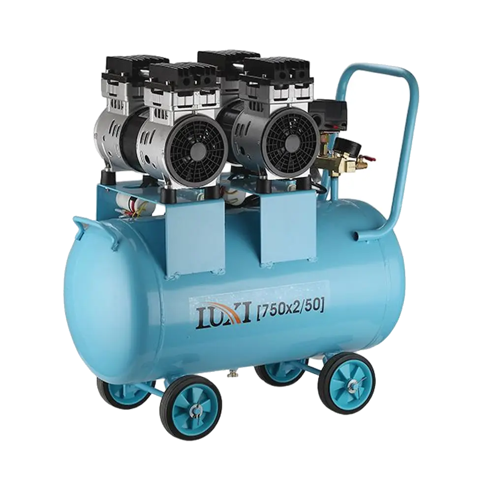 1.5KW 50L Dual Cylinder Oil Free Compressor Model C-821