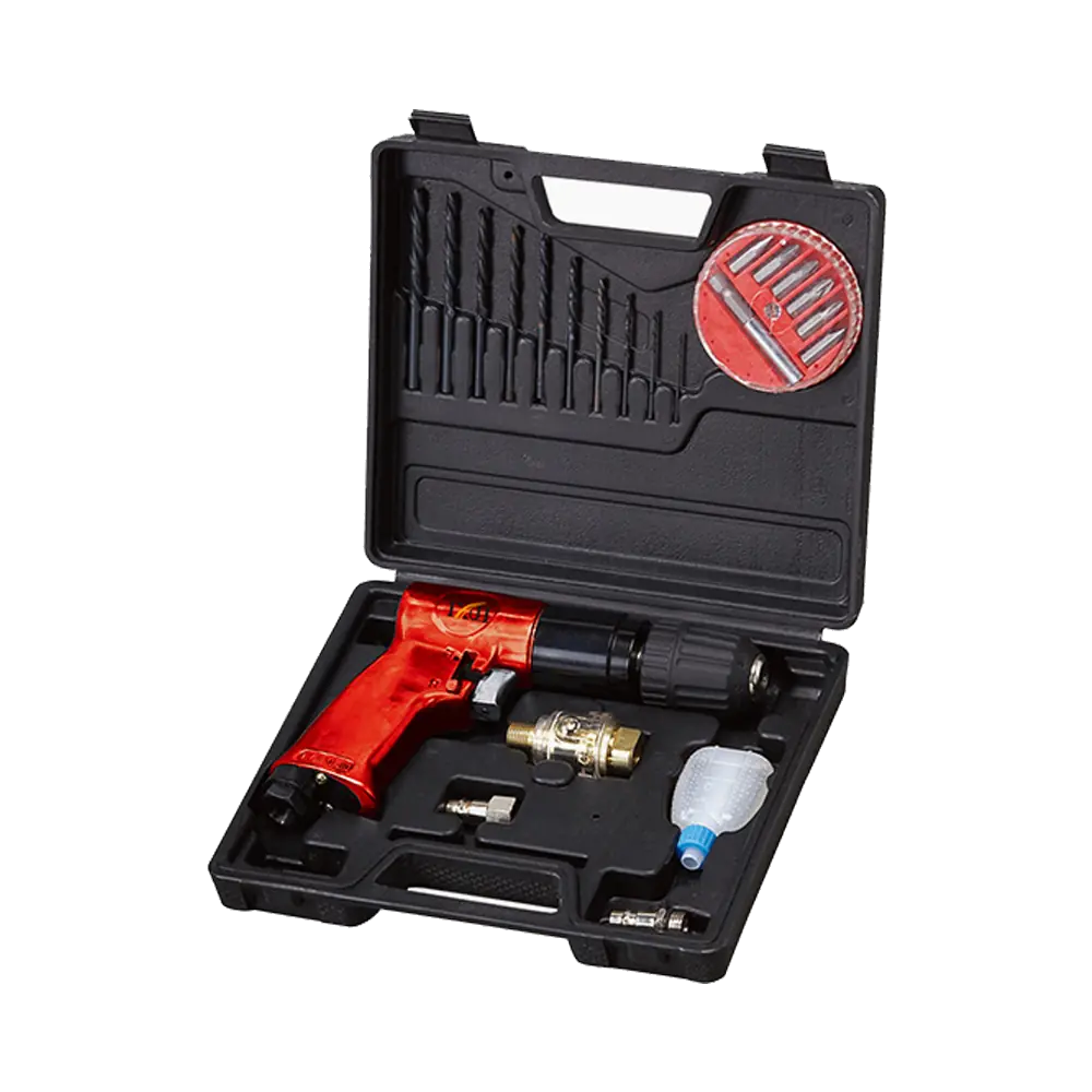 LX-034 (LX-3010K) 22-PC 3-8 Inch Reversible Pistol Drill BMC Kit