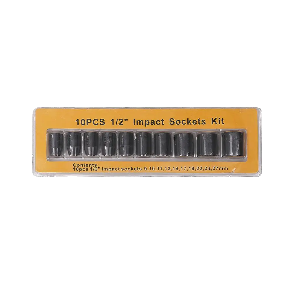 PA-002 10-PC Half Inch Impact Socket Set in Blister